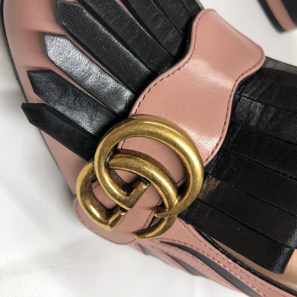 Gucci Marmont Fringed Leather Pumps Size 6 - Picture 5 of 9